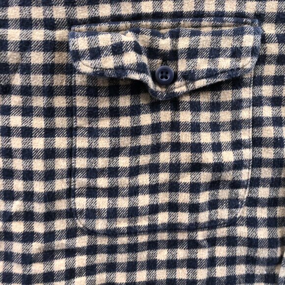 American Eagle Mens Shirt LT Brown Checkered Flannel Button Up Casual - Picture 5 of 10
